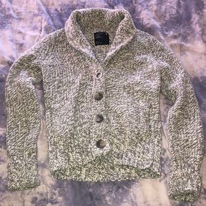 American Eagle Grey and White Cardigan